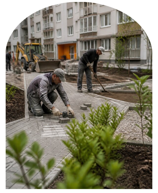 Благоустройство двора многоквартирного дома в Красноуфимске